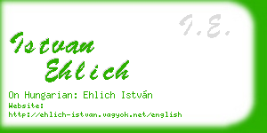 istvan ehlich business card